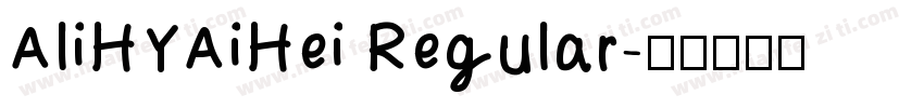 AliHYAiHei Regular字体转换